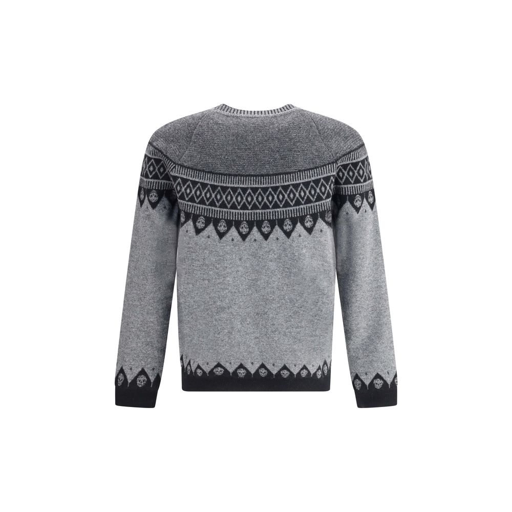 Alexander McQueen Jacquardmuster mit Totenköpfen Pullover