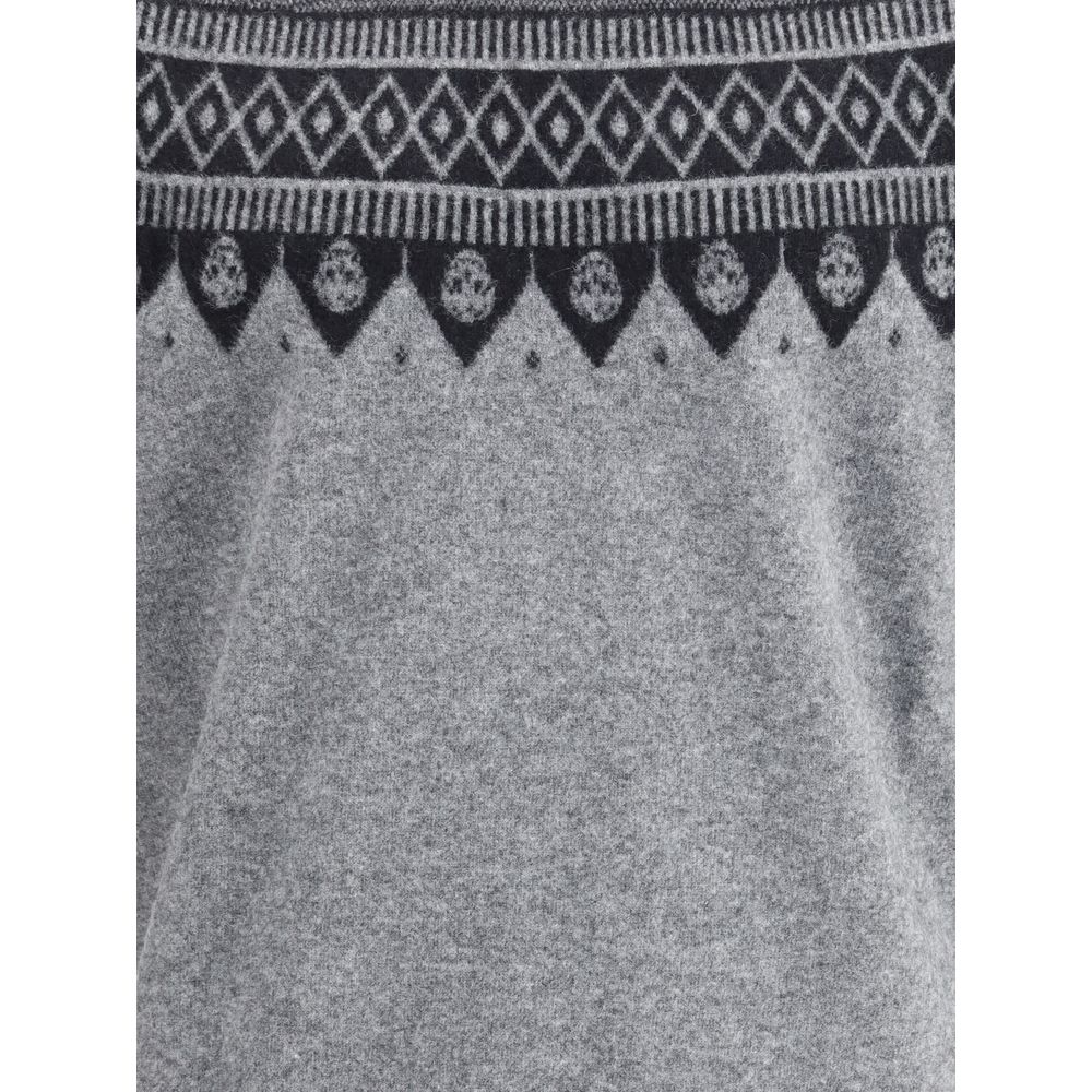 Alexander McQueen Jacquardmuster mit Totenköpfen Pullover
