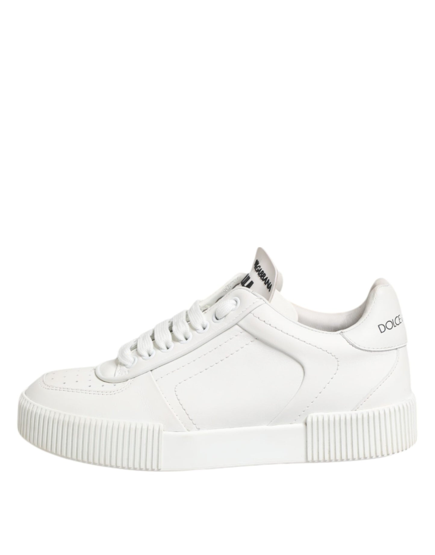 Dolce & Gabbana Weiß Miami Leder Low Top Turnschuhe Schuhe