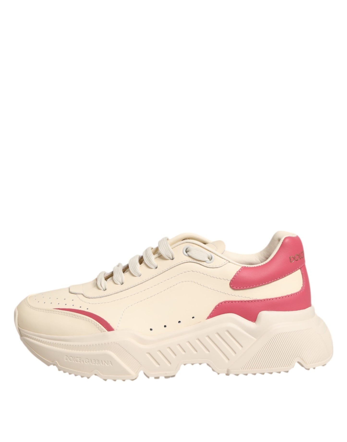 Dolce & Gabbana Beige Leder Daymaster Damen Sneaker Schuhe