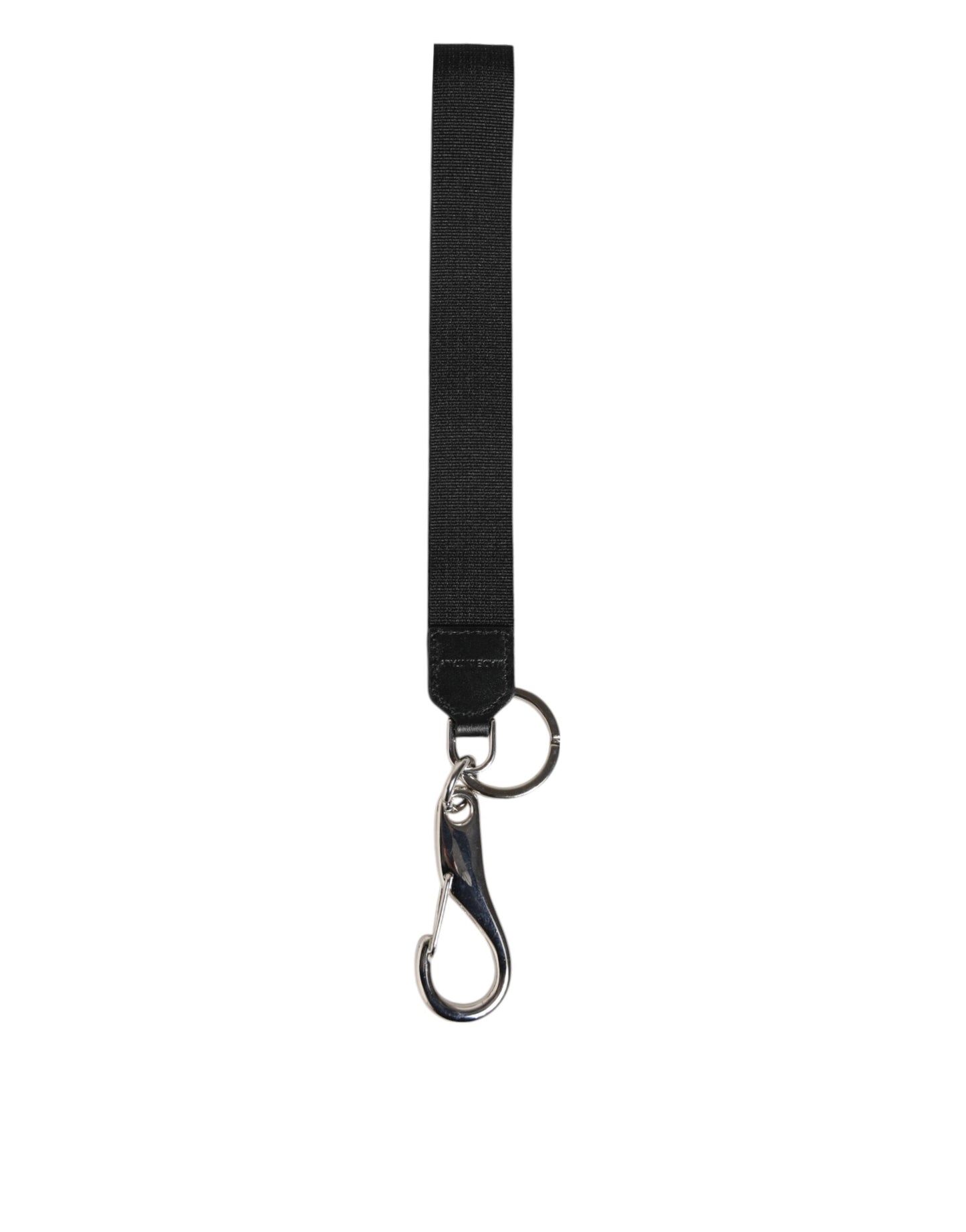 Dolce & Gabbana Schwarz Burgund Nylon DG Logo Krone Halter Schlüsselanhänger Schlüsselring