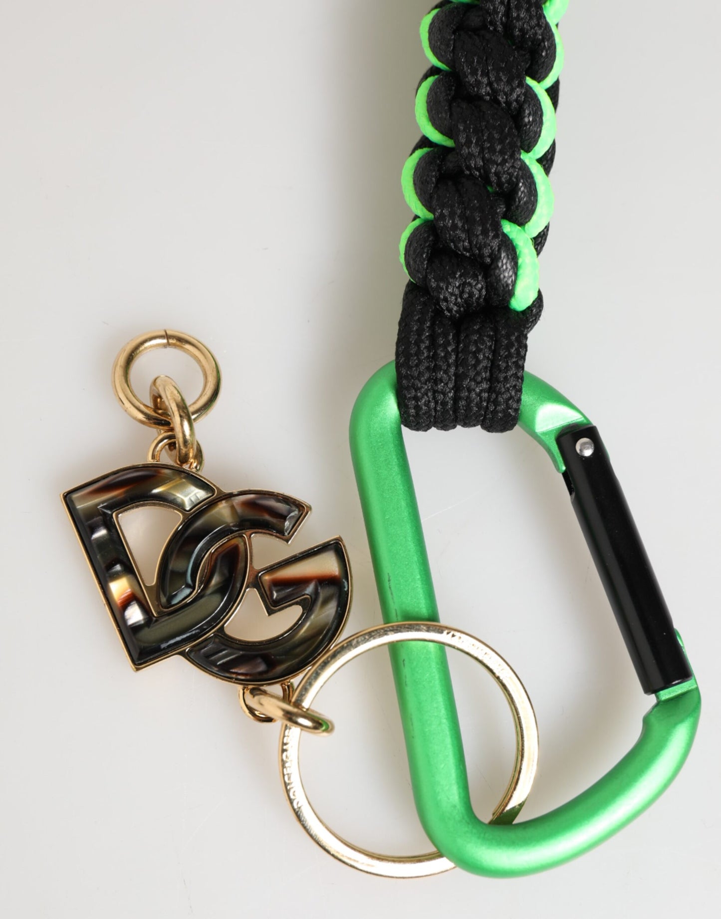 Dolce & Gabbana Polyester Multicolor Tape String DG Logo Schlüsselanhänger Schlüsselring