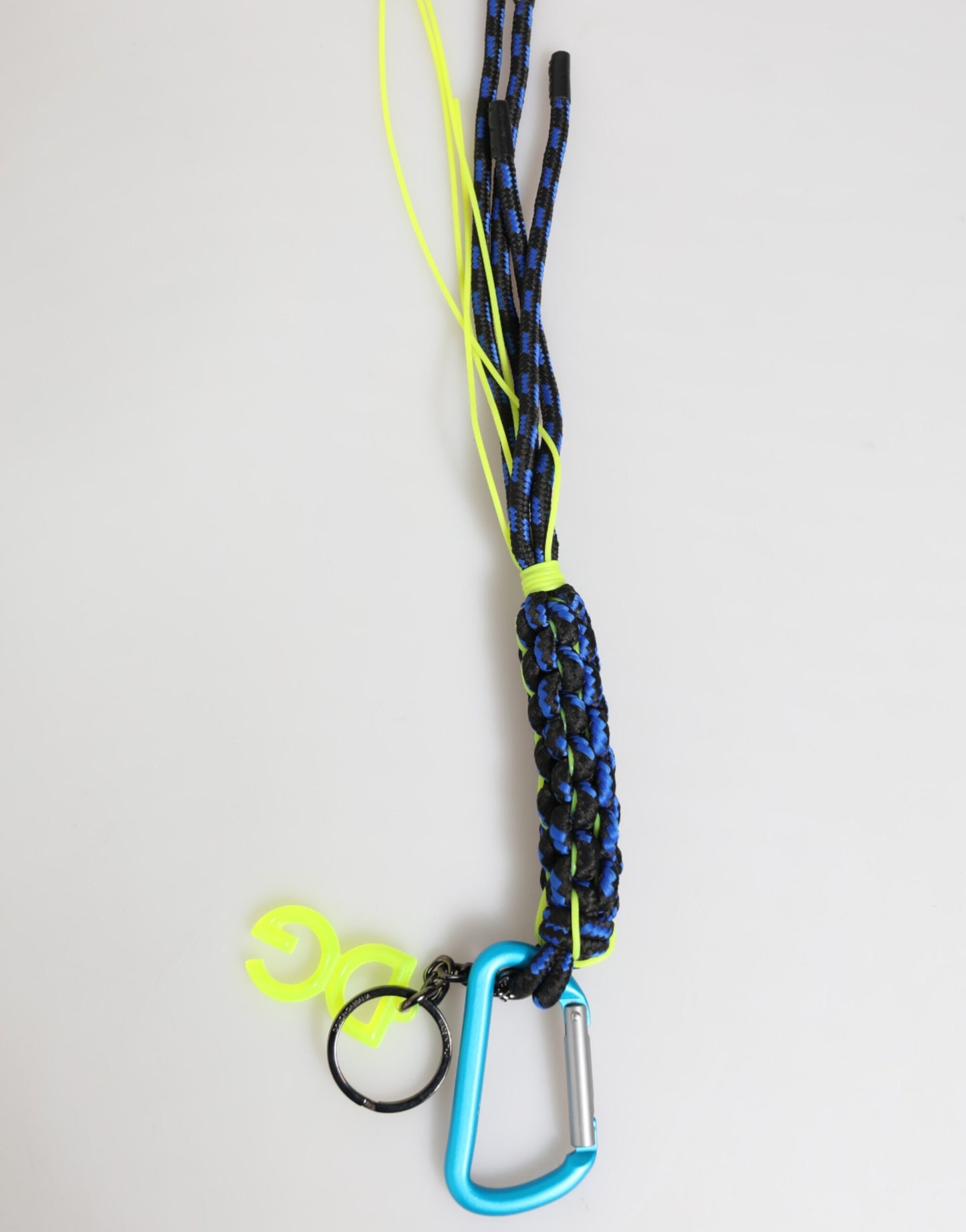 Dolce & Gabbana Multicolor Lederband String DG Logo Schlüsselanhänger Schlüsselring