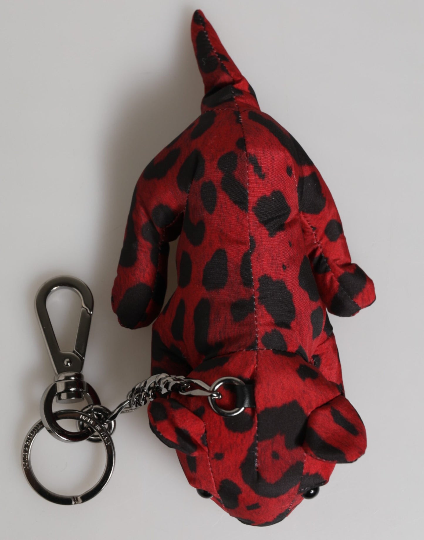 Dolce & Gabbana Rot Schwarz Polyester Tier Silhouette Tasche Schlüsselanhänger Schlüsselanhänger