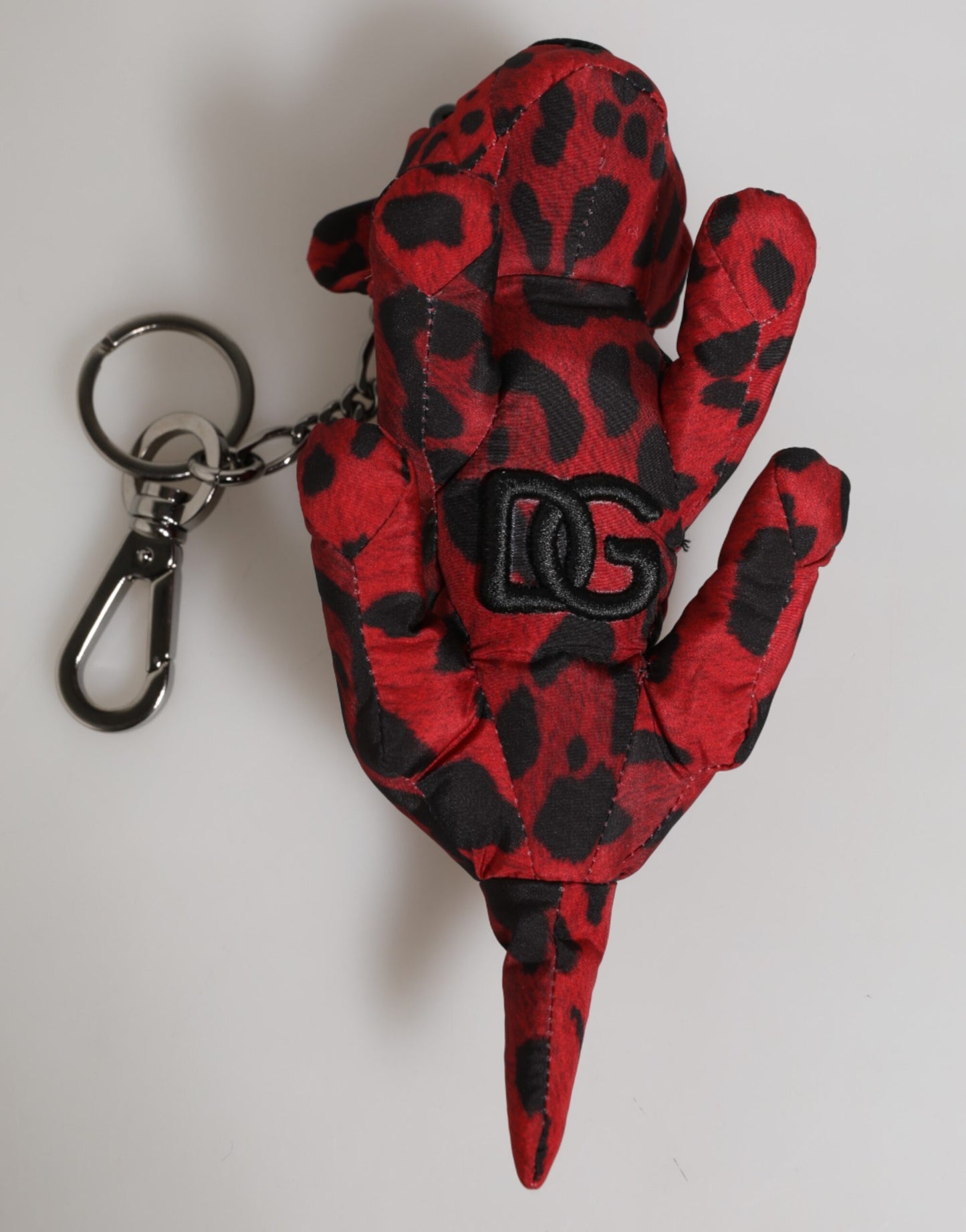 Dolce & Gabbana Rot Schwarz Polyester Tier Silhouette Tasche Schlüsselanhänger Schlüsselanhänger
