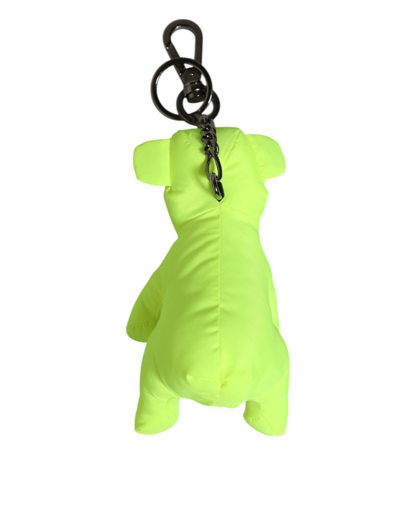 Dolce & Gabbana Neon Grüner Bär Gesticktes Logo Männer Schlüsselanhänger Spange Schlüsselring