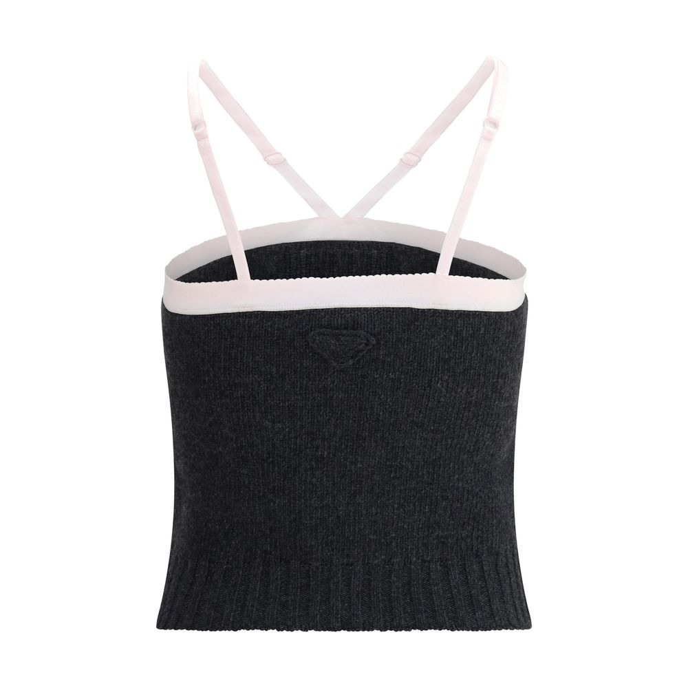 Prada Crop Top aus Schurwolle