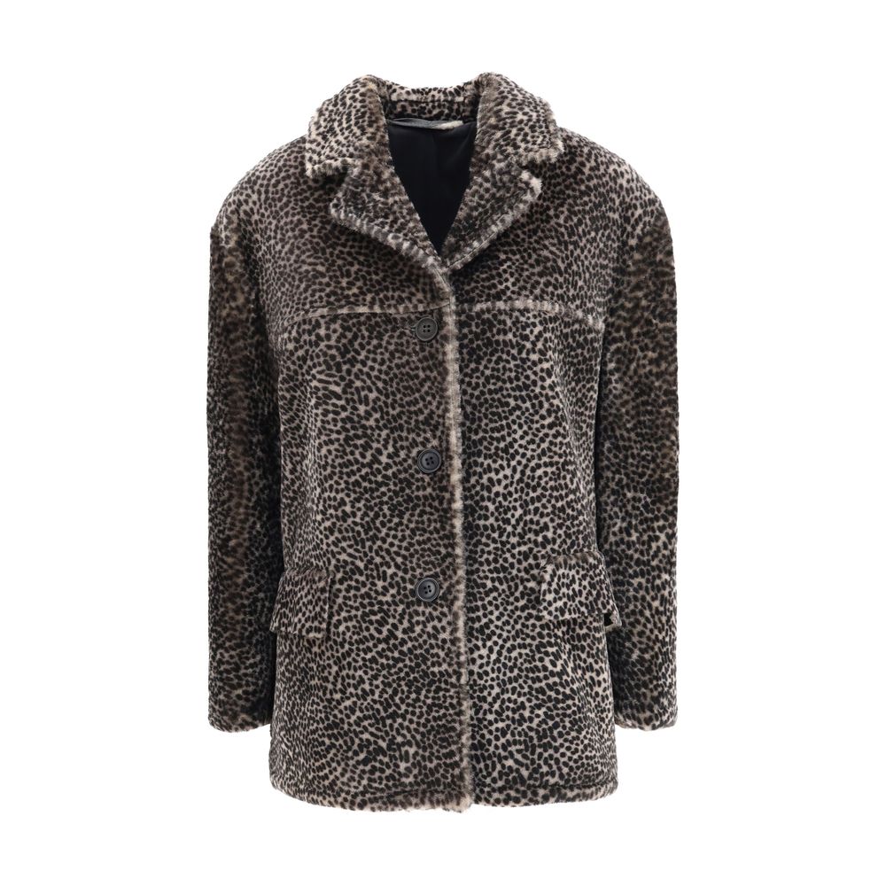 Salvatore Santoro Gefleckte gemusterte Pelzjacke