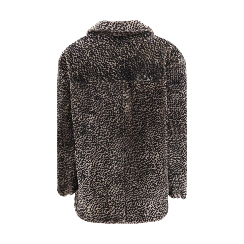 Salvatore Santoro Gefleckte gemusterte Pelzjacke