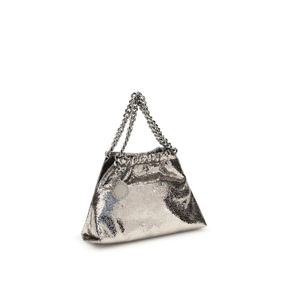 Stella McCartney Falabella-Umhängetasche mit Metallic-Crackle-Effekt
