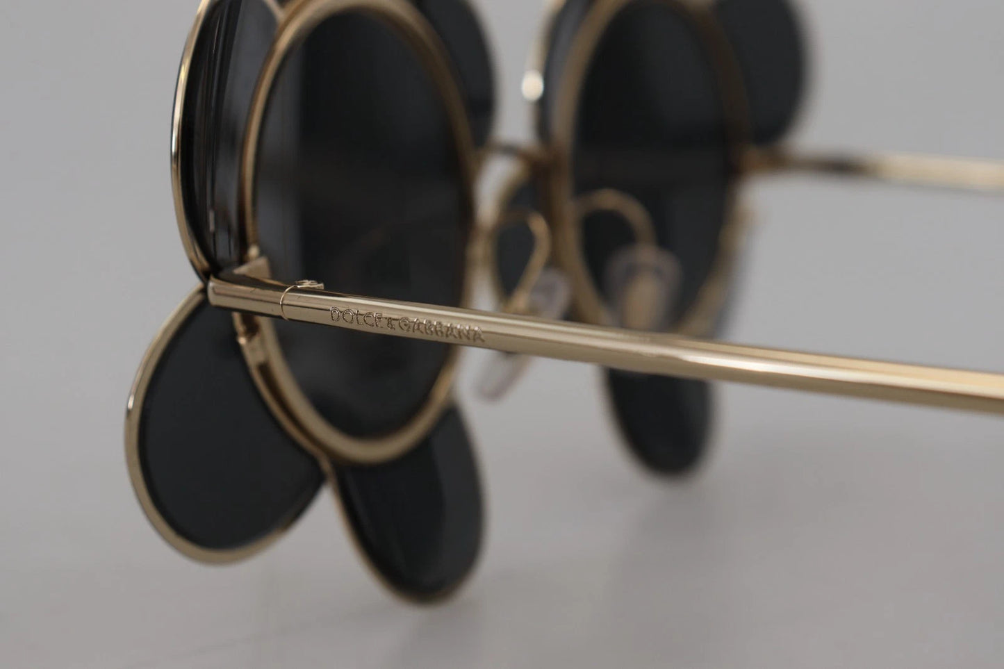 Dolce & Gabbana DG2201 Schwarze Gläser Goldrahmen LIMITED EDITION Sonnenbrille