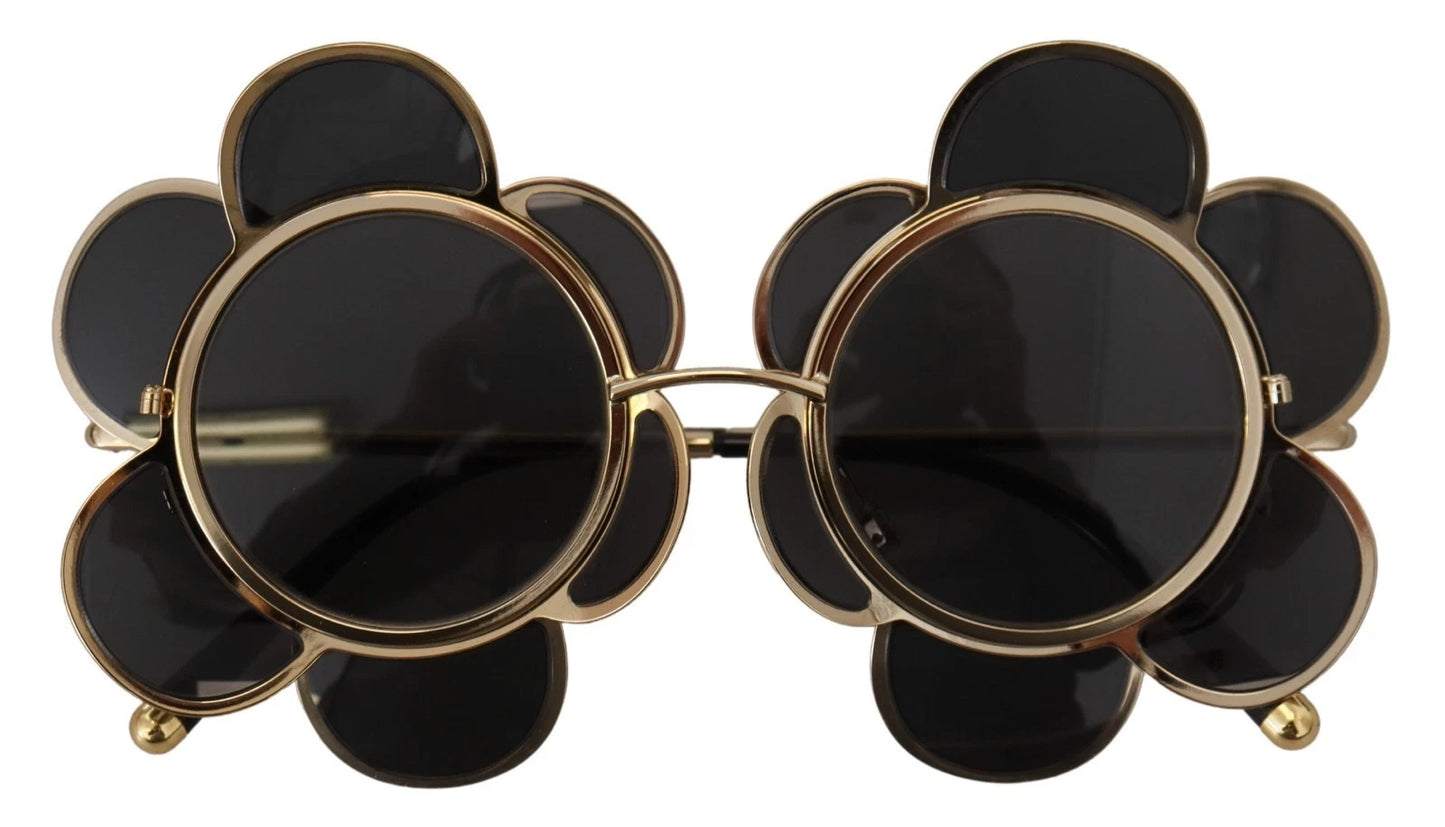 Dolce & Gabbana DG2201 Schwarze Gläser Goldrahmen LIMITED EDITION Sonnenbrille