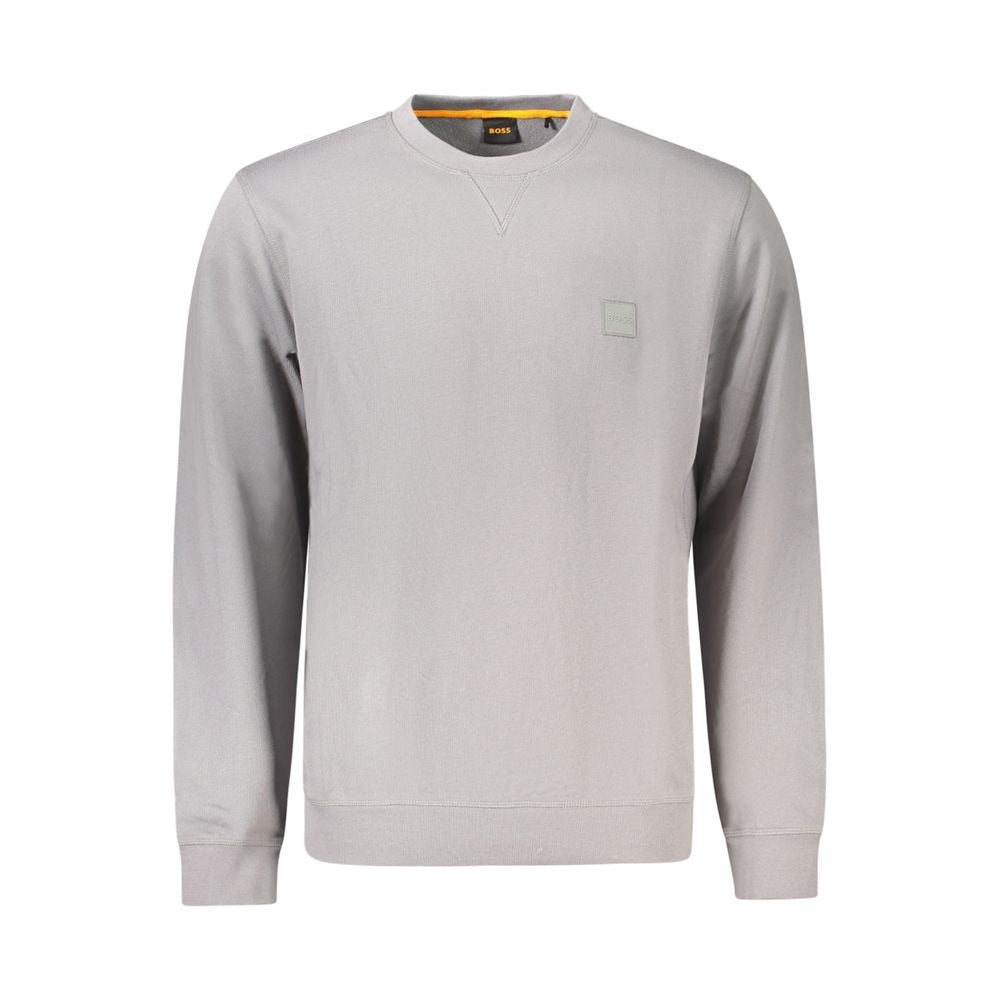 Hugo Boss Grauer Baumwollpullover für Männer