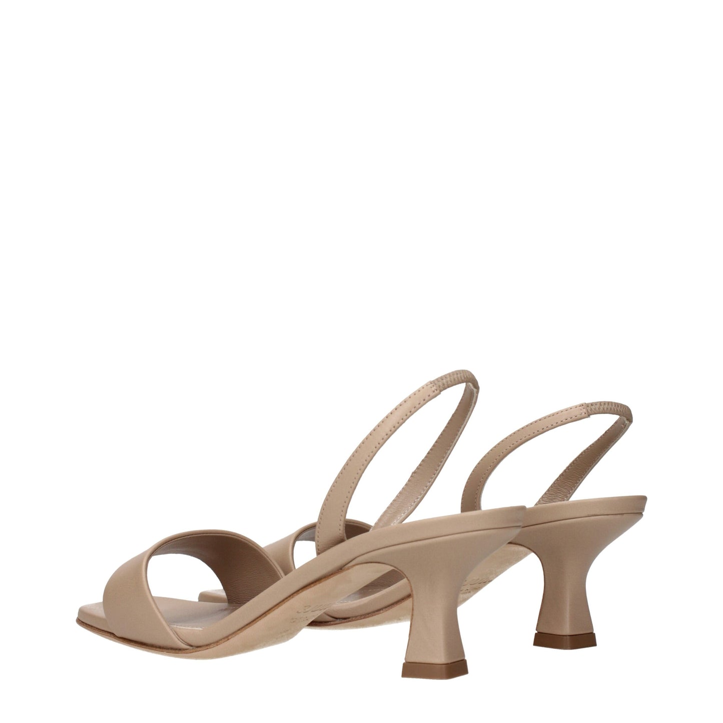 3Juin Flache Sandalen aus Leder in Beige