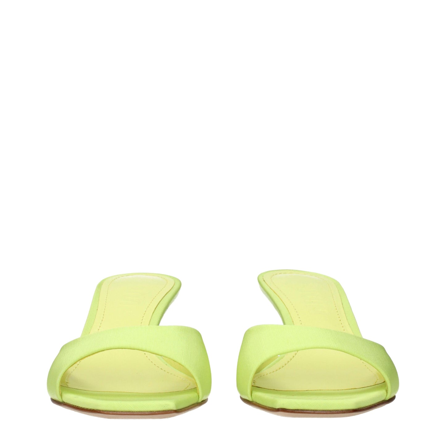 3Juin Grüner Stoff Stiletto Heels Sandalen