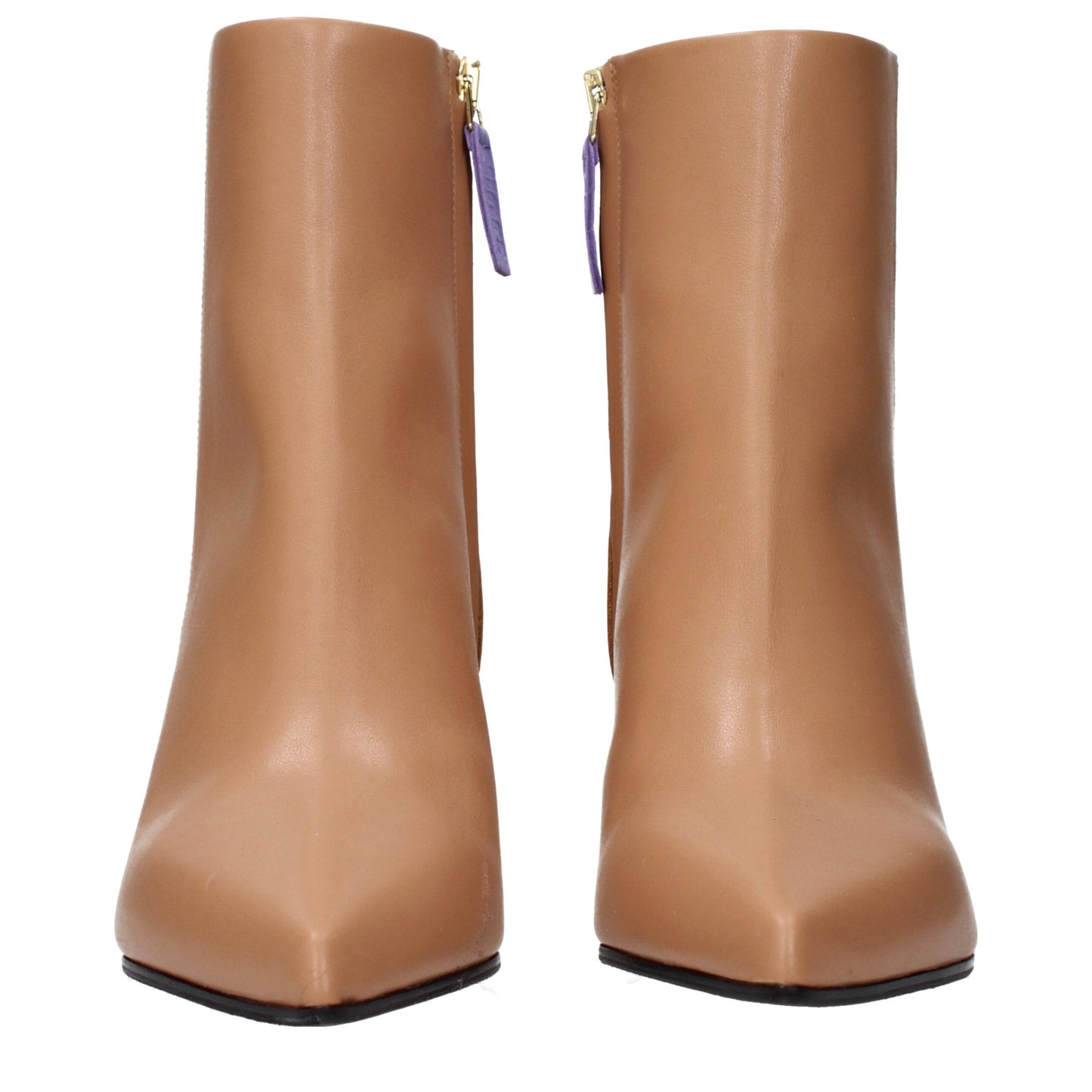 3Juin Braune Lederstiefeletten