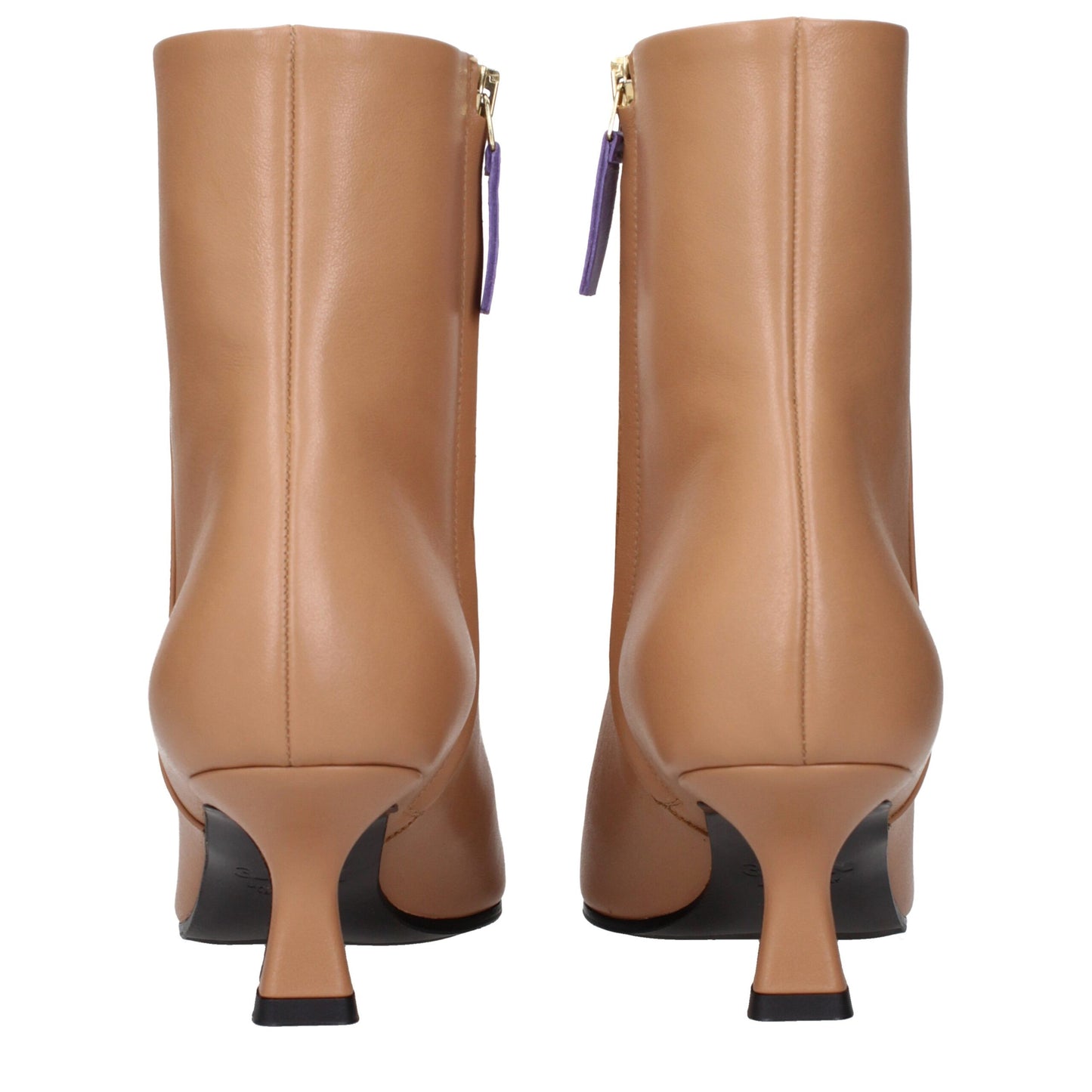3Juin Braune Lederstiefeletten