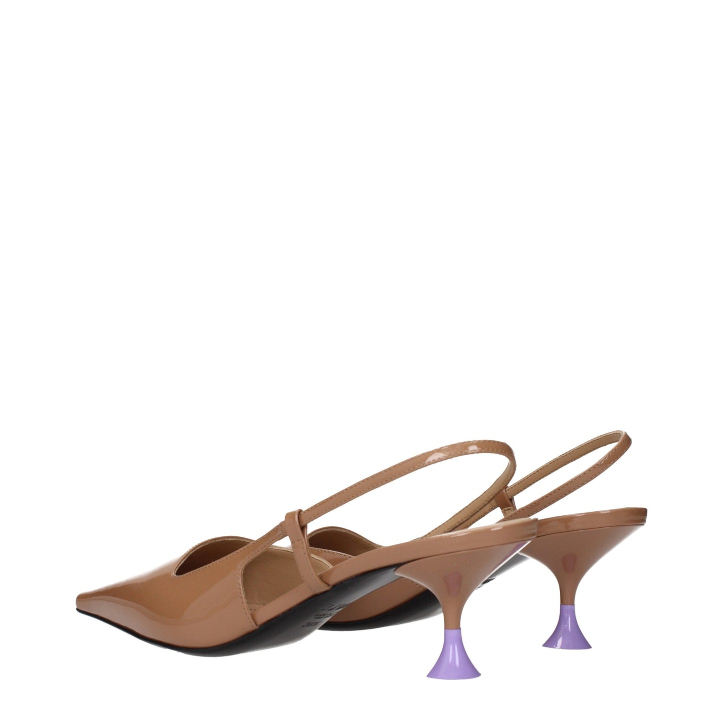 3Juin Braune Leder Pumps mit mittlerem Absatz