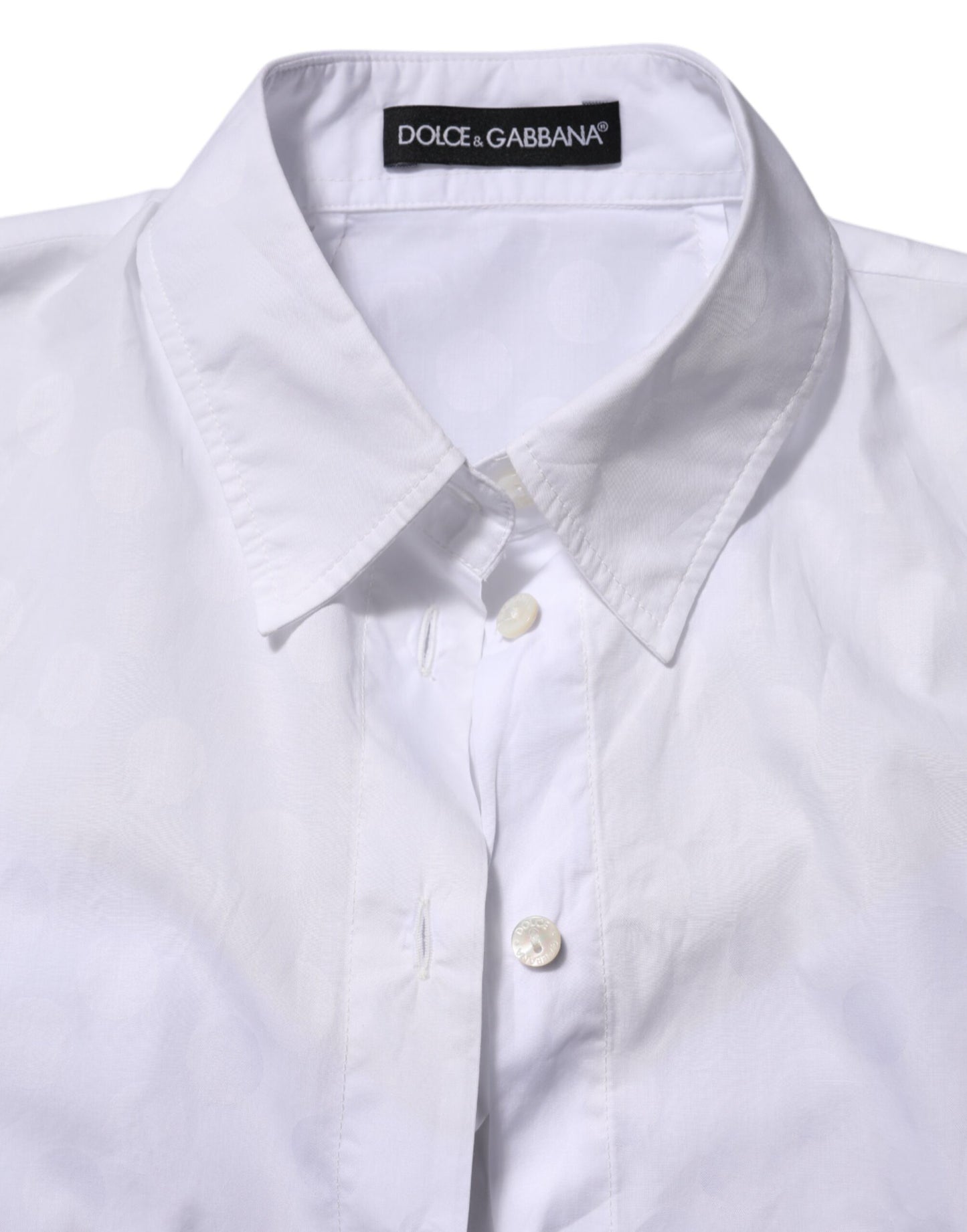 Dolce & Gabbana Weißes kurzärmeliges Poloshirt mit Kragen
