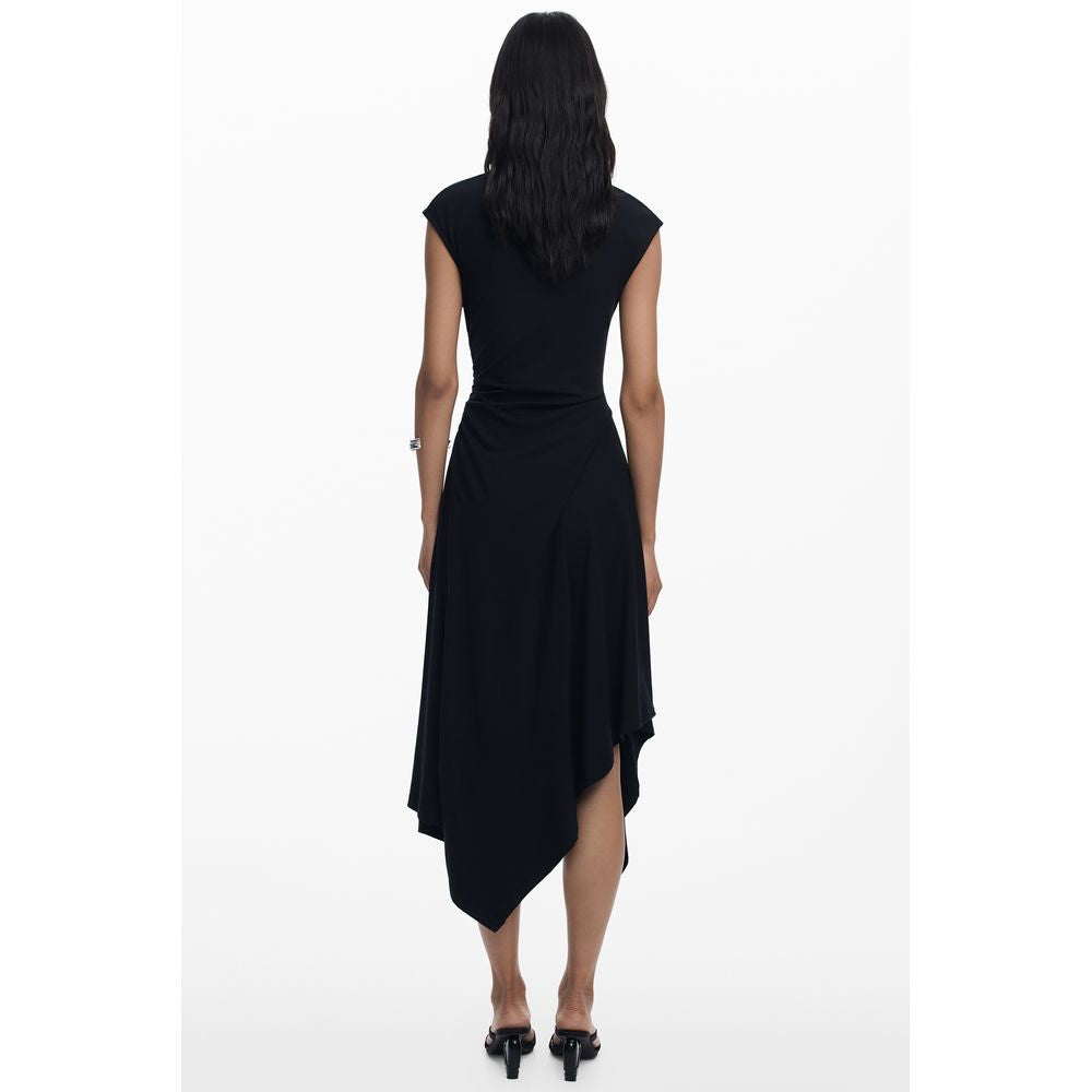 Desigual Schwarzes Baumwollkleid für Frauen