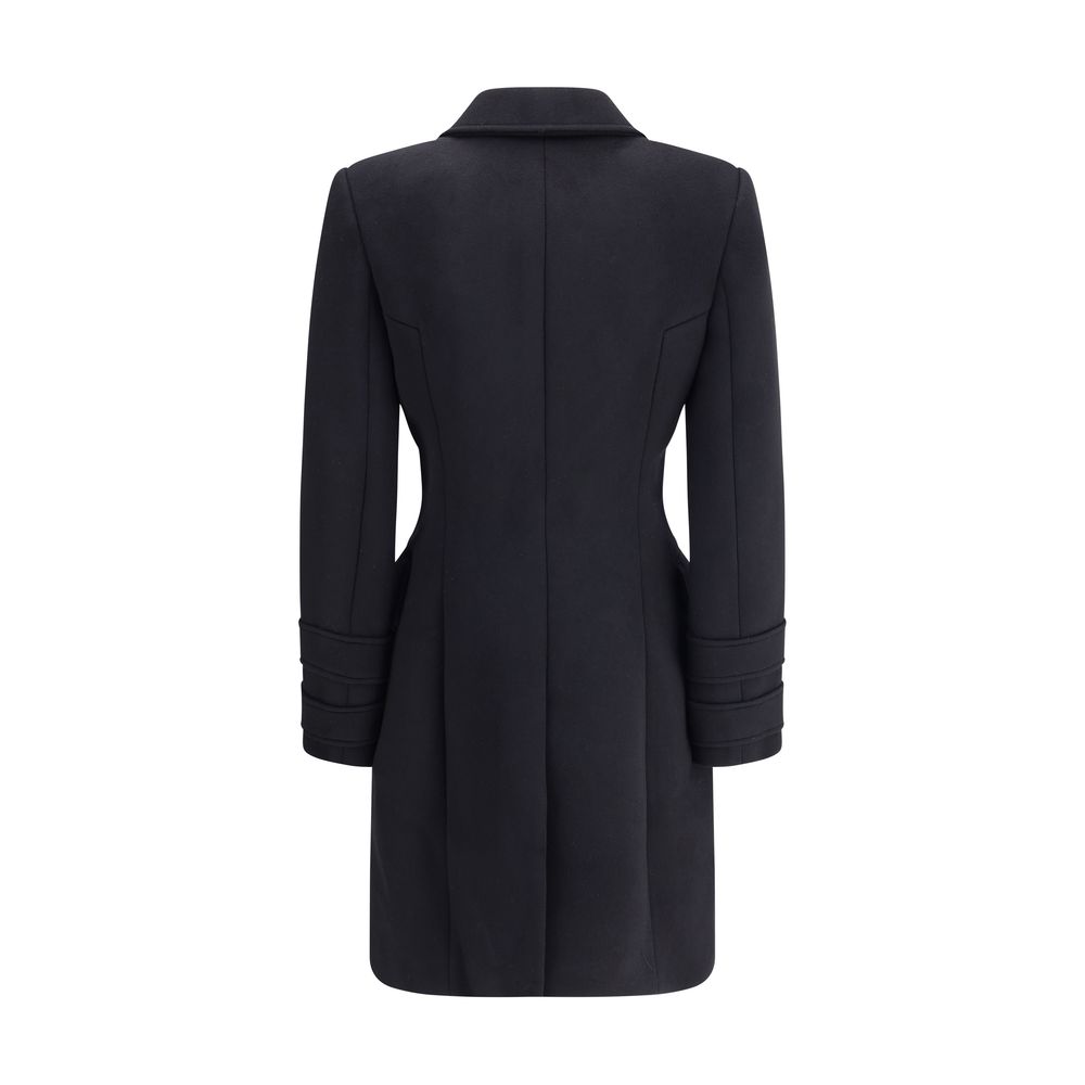 Balmain Zweireihiger Mantel aus Wolle und Kaschmir
