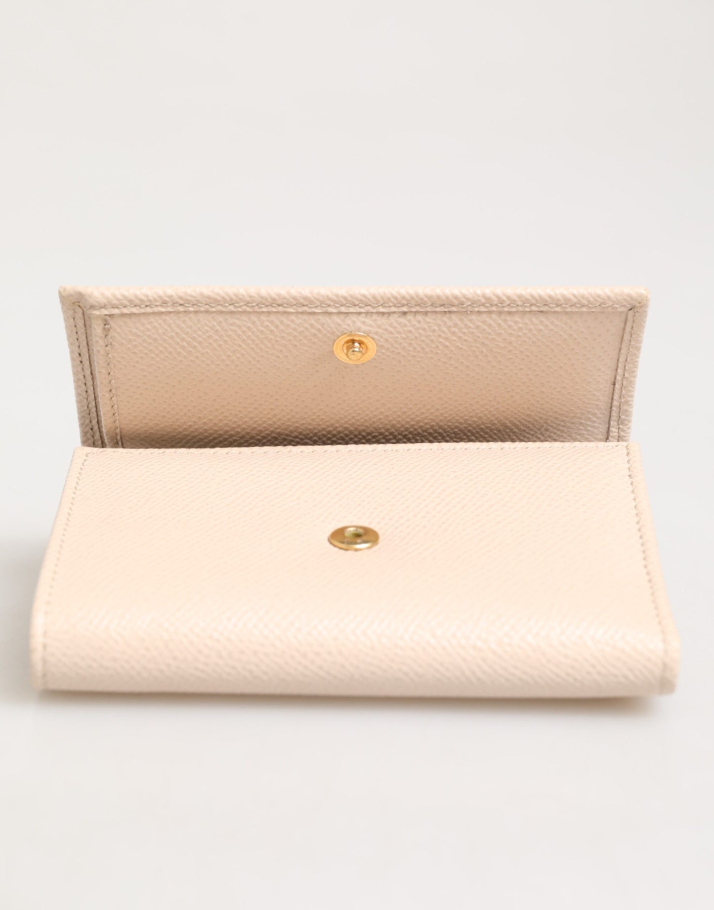 Dolce & Gabbana Hellrosa Kalbsleder DG Logo French Flap Wallet