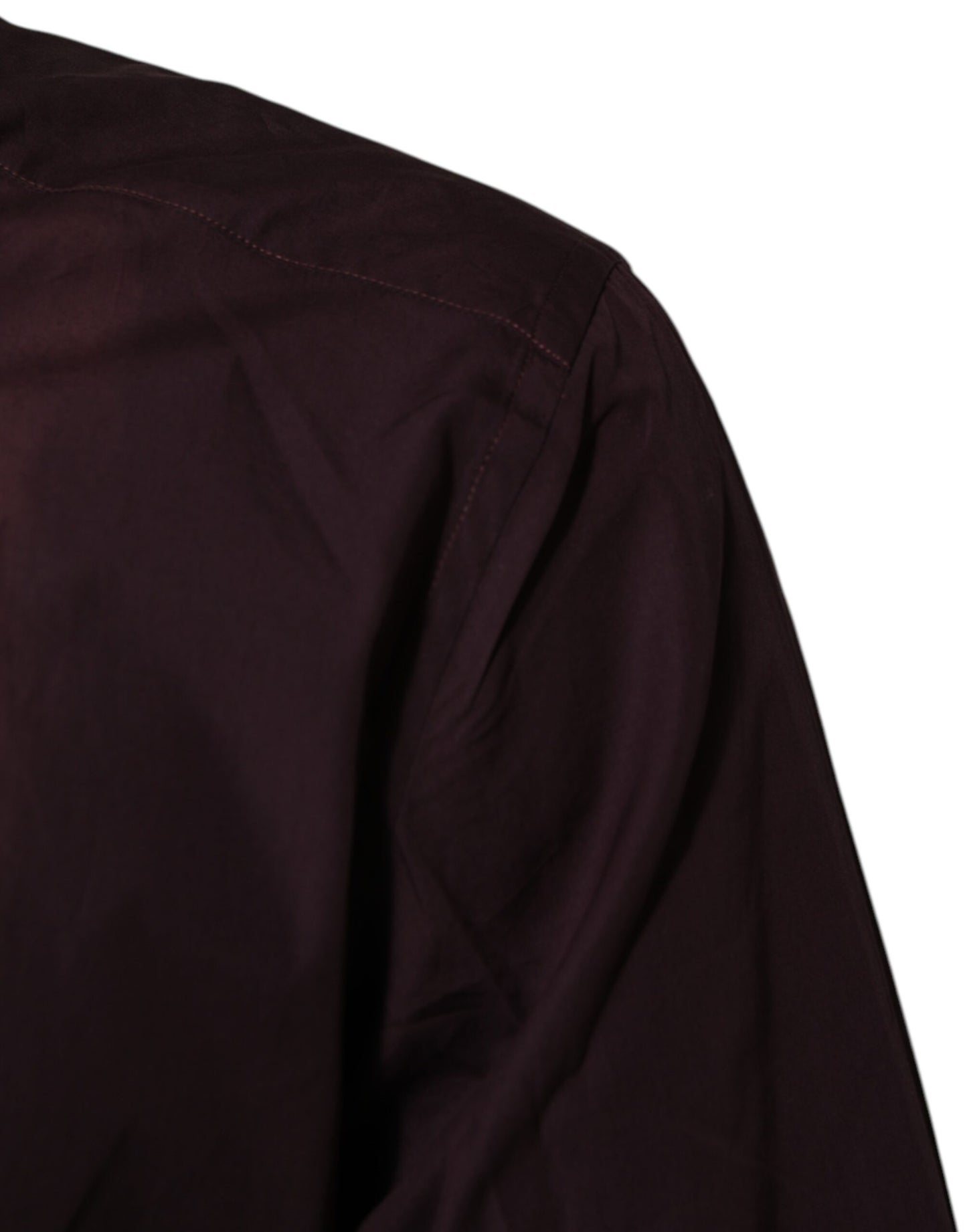 Dolce & Gabbana Kastanienbraunes Baumwollhemd mit Kragen GOLD Formal Dress Shirt