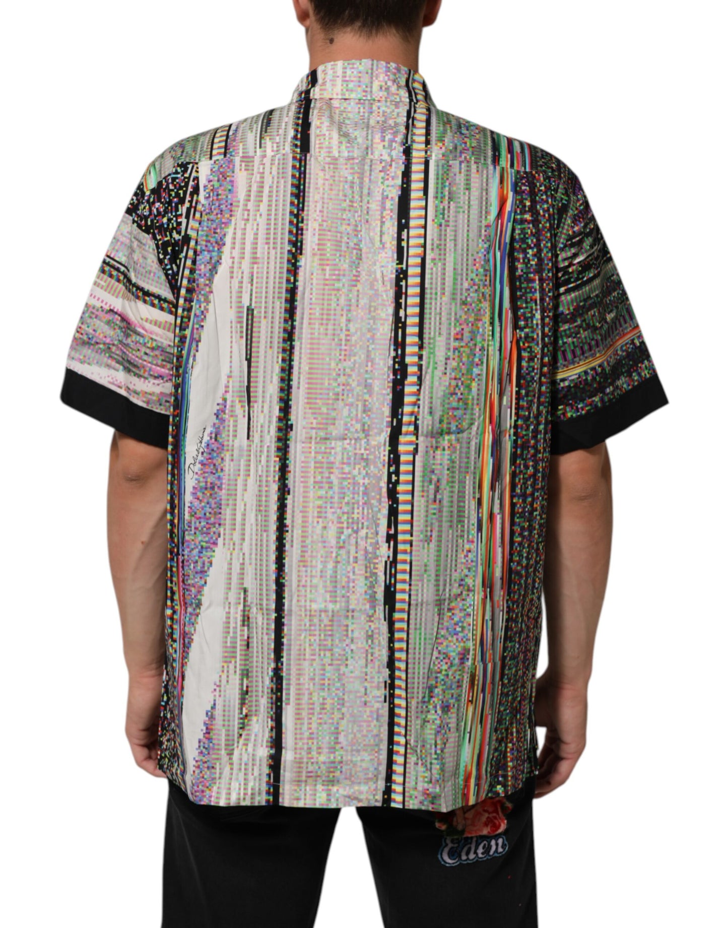 Dolce & Gabbana Multicolor Grafik Freizeithemd mit Kragen