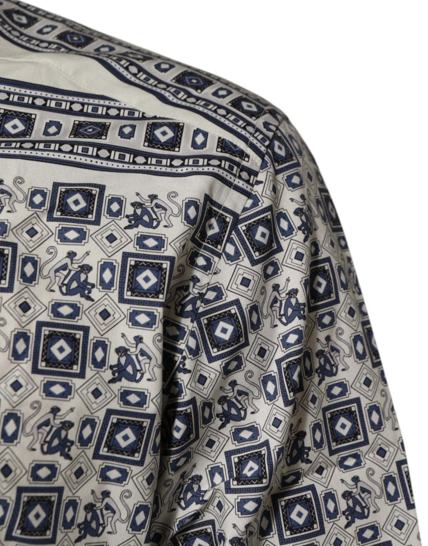 Dolce & Gabbana Multicolor Affe Krawatte Druck GOLD Kleid Shirt