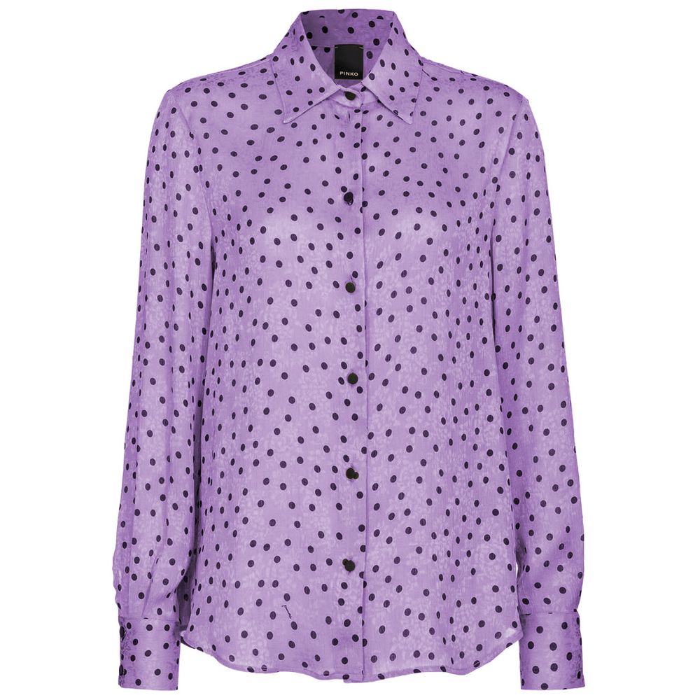 PINKO Lila Polyester-Hemd