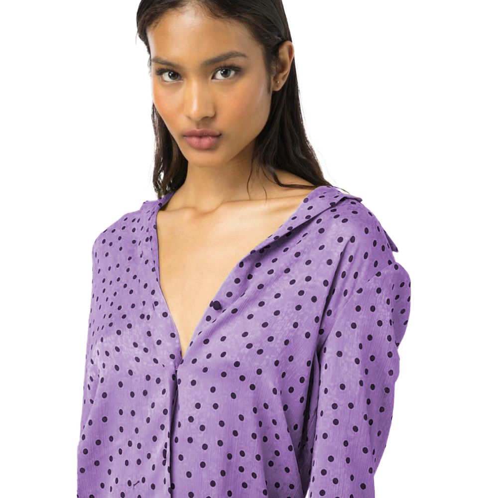 PINKO Lila Polyester-Hemd