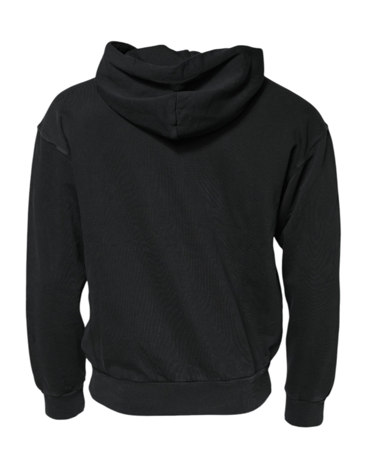 Dolce & Gabbana Schwarzes Logo FullZip Sweatshirt mit Kapuze Pullover