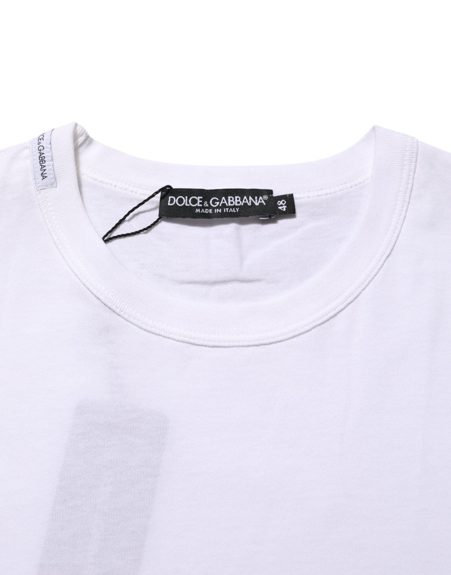 Dolce & Gabbana Weiß Baumwolle Rundhalsausschnitt kurze Ärmel
