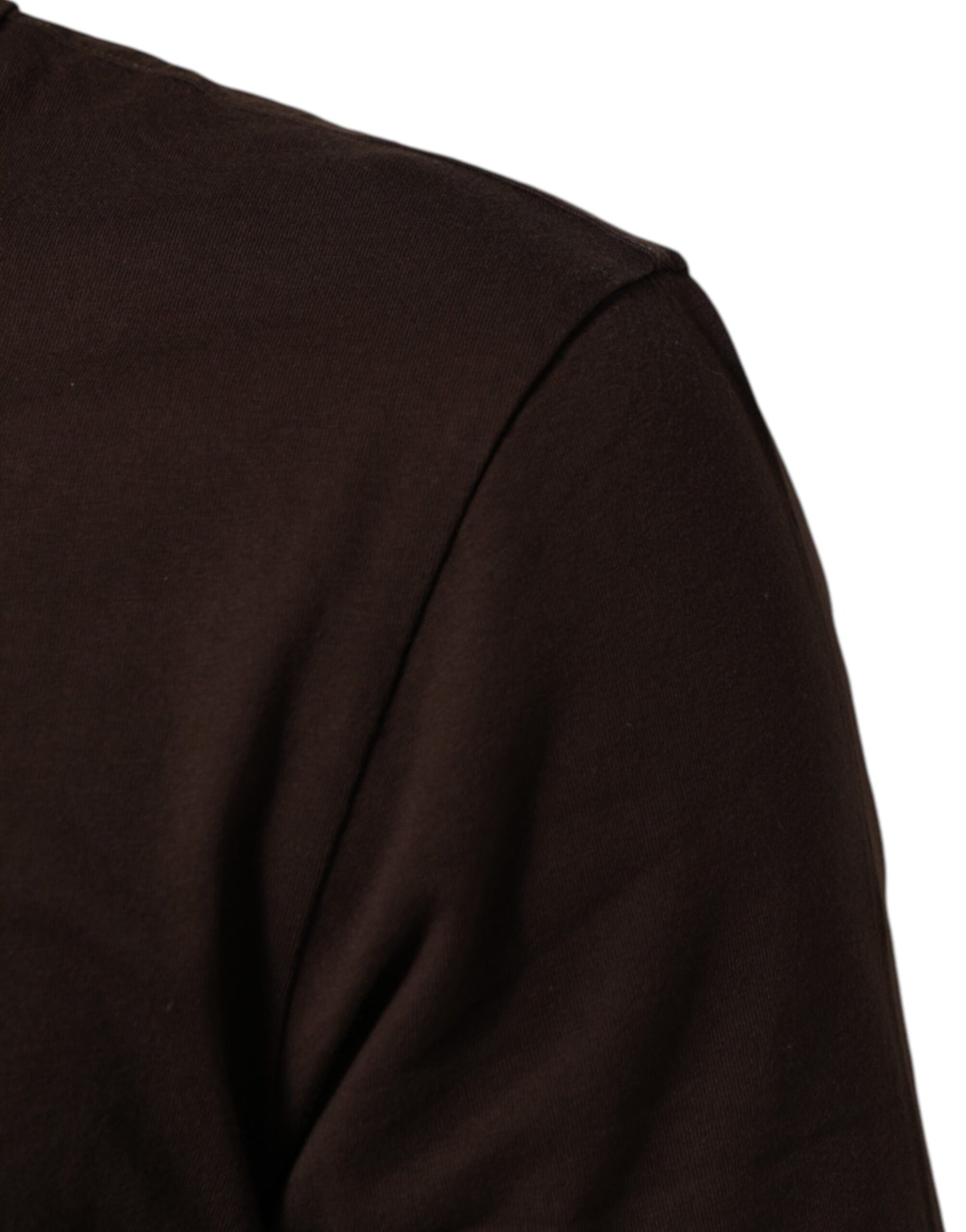 Dolce & Gabbana Braunes Münzlorbeer-T-Shirt mit Rundhalsausschnitt für Männer