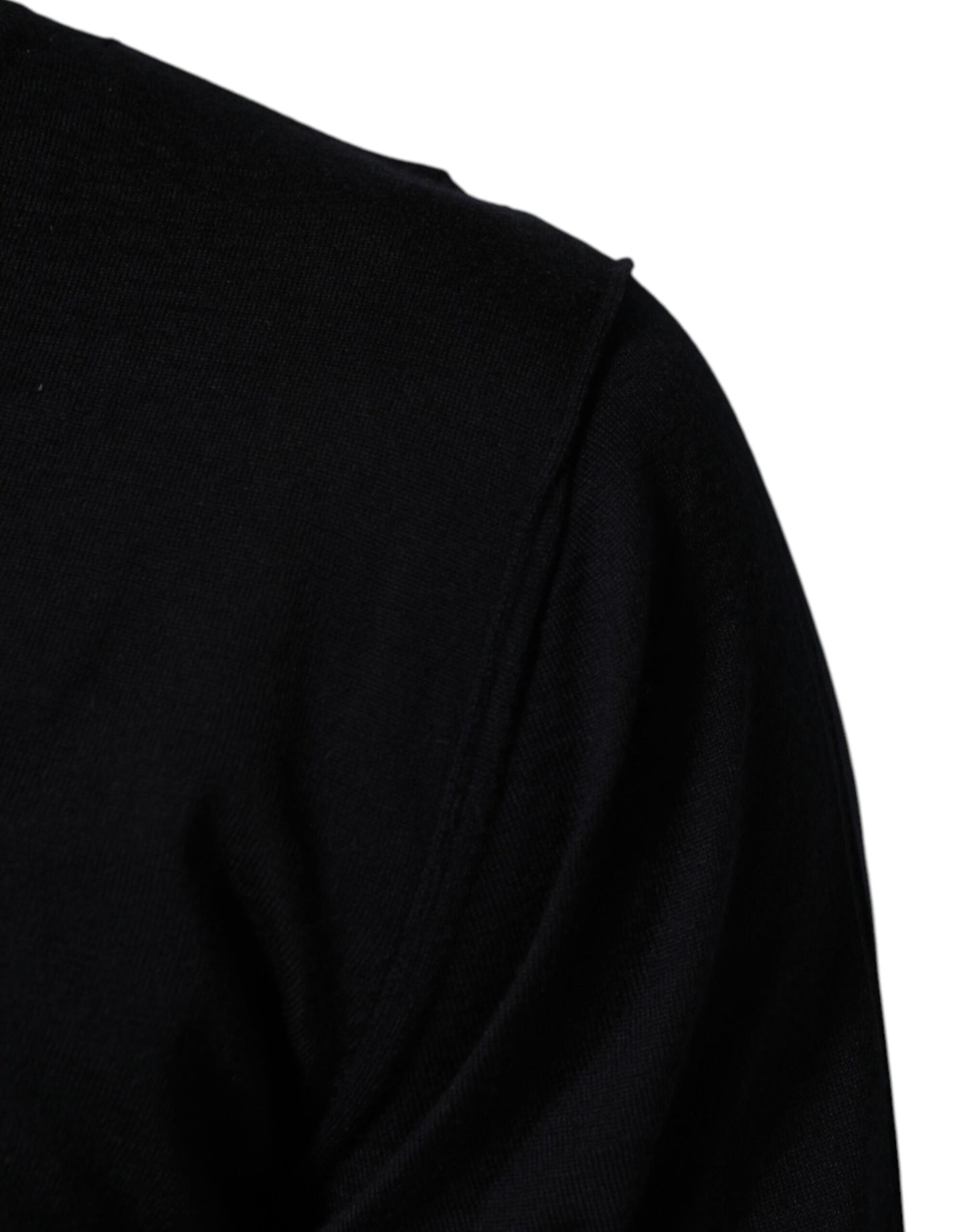 Dolce & Gabbana Schwarzer Kaschmir-Strickpullover mit V-Ausschnitt