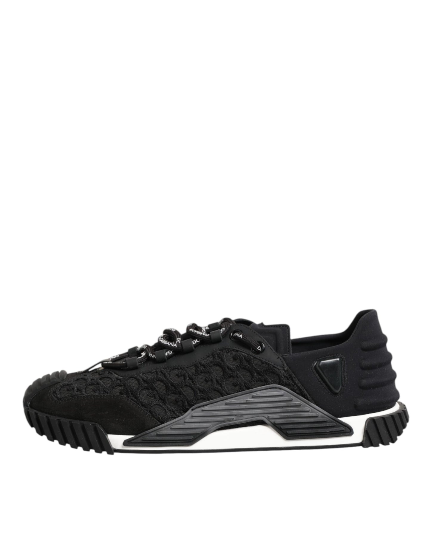 Dolce & Gabbana Schwarz Logo Lace Low Top NS1 Sneaker Schuhe