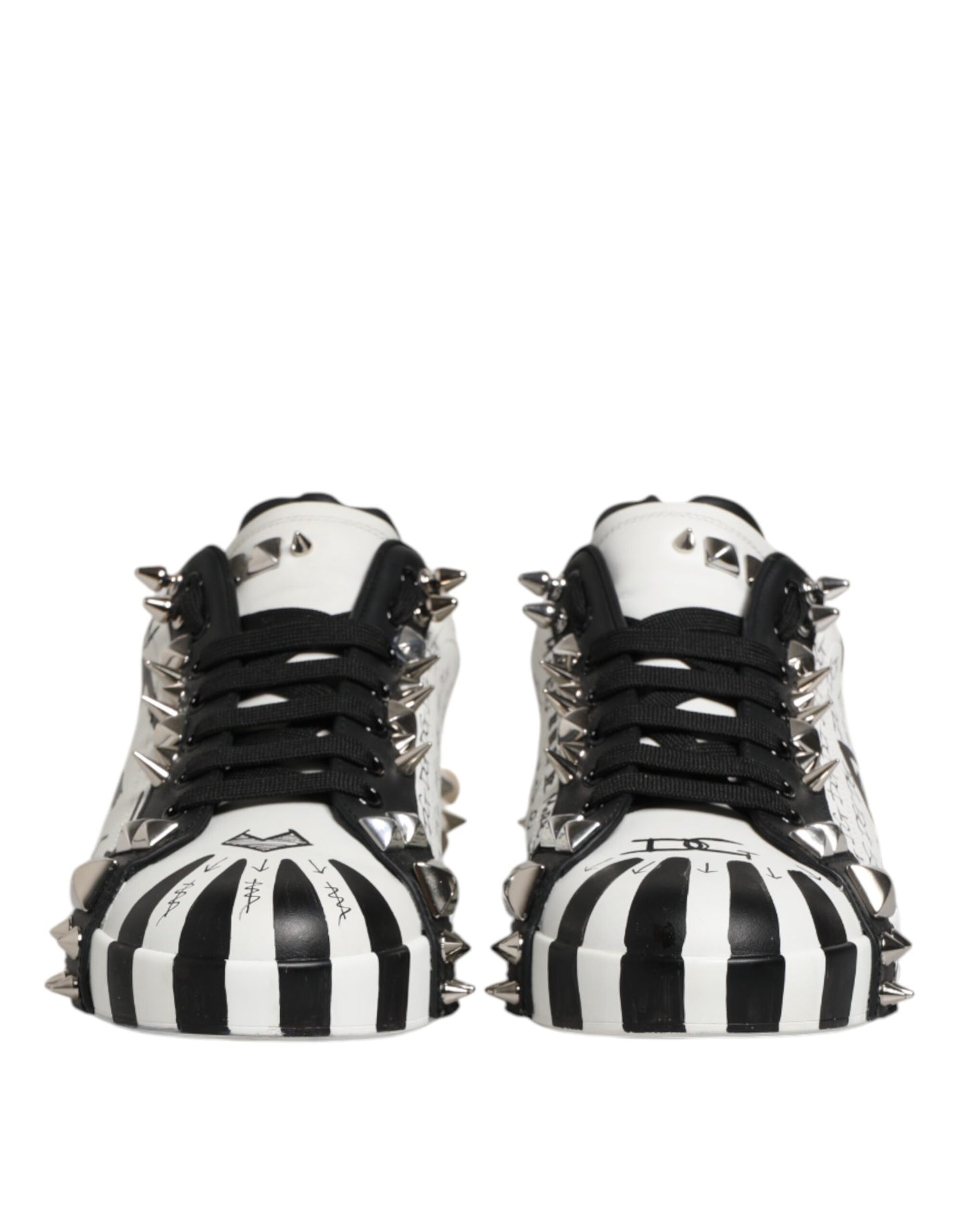 Dolce & Gabbana Weiß Portofino Nieten Männer Turnschuhe Schuhe