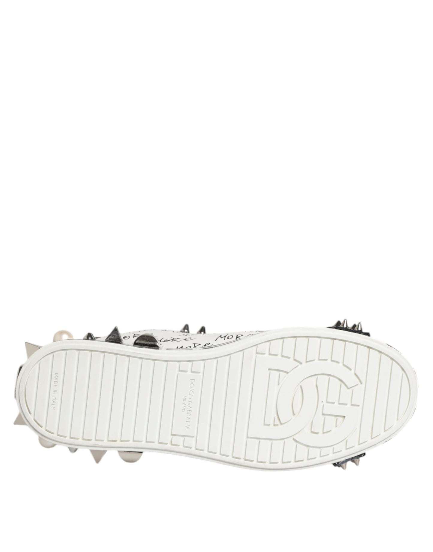 Dolce & Gabbana Weiß Portofino Nieten Männer Turnschuhe Schuhe