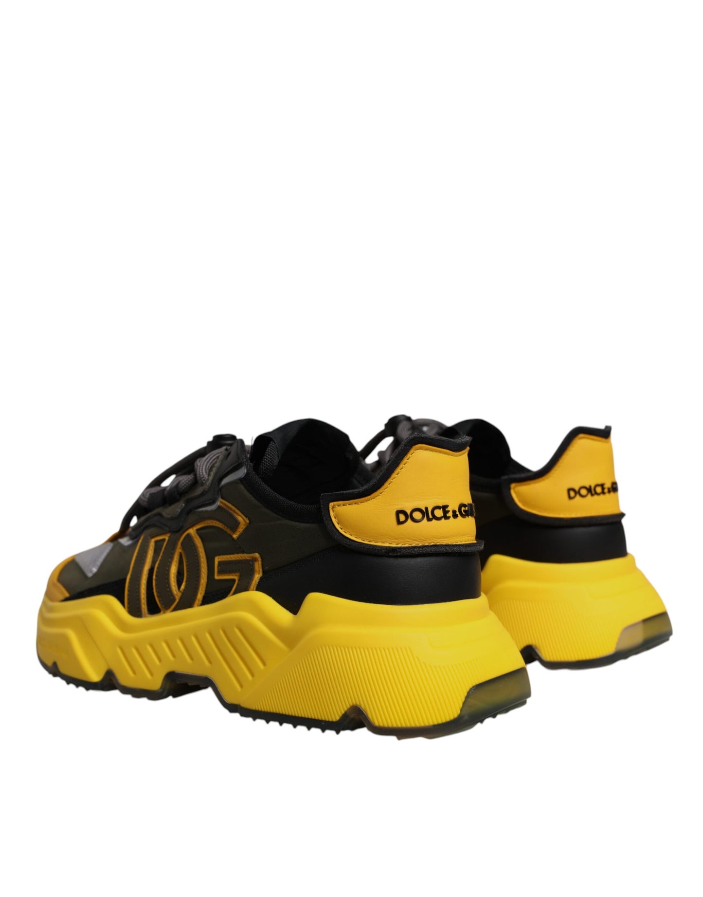 Dolce & Gabbana Schwarz Gelb Daymaster Low Top Sneakers Schuhe