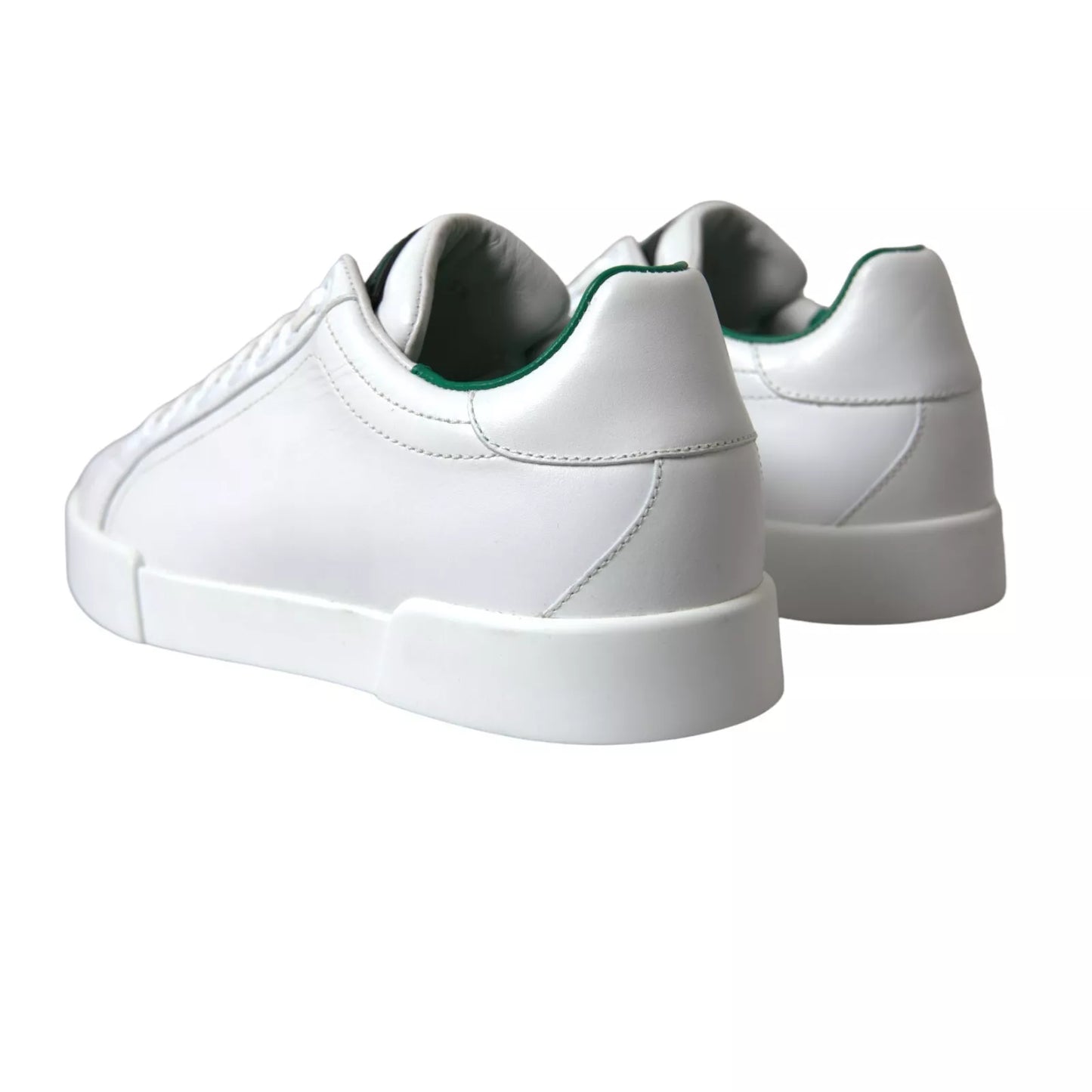 Dolce & Gabbana Weiße Kalbsleder Low Top Sneakers Schuhe