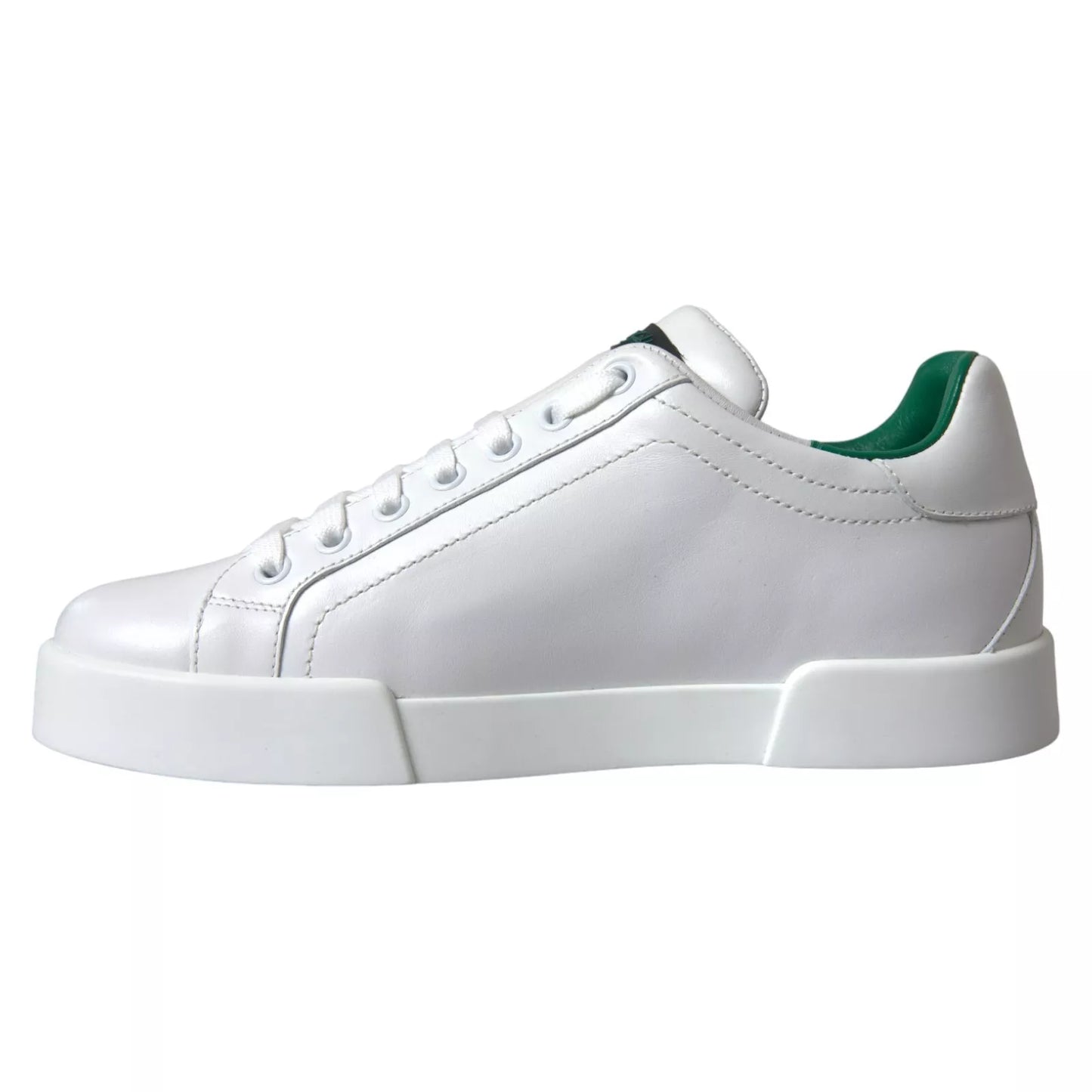 Dolce & Gabbana Weiße Kalbsleder Low Top Sneakers Schuhe