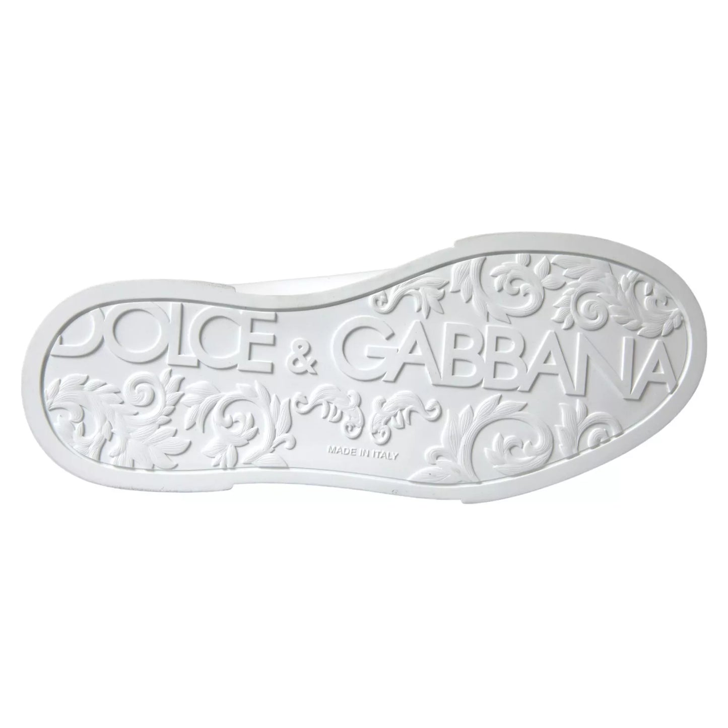 Dolce & Gabbana Weiße Kalbsleder Low Top Sneakers Schuhe