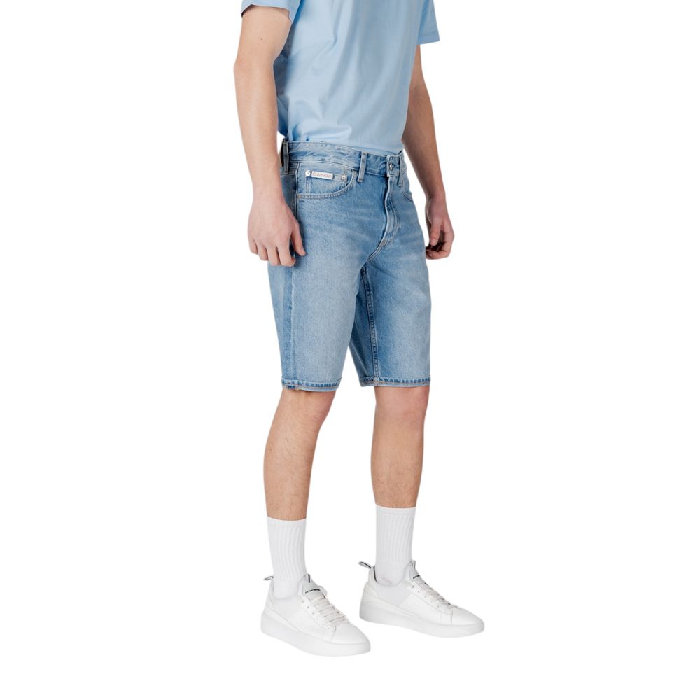 Calvin Klein Jeans Blaue Baumwoll-Bermudas