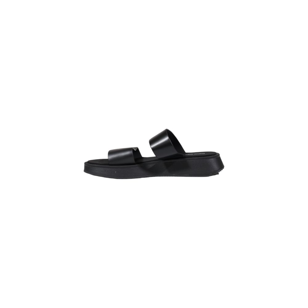 Calvin Klein Jeans Schwarze Leder-Sandale