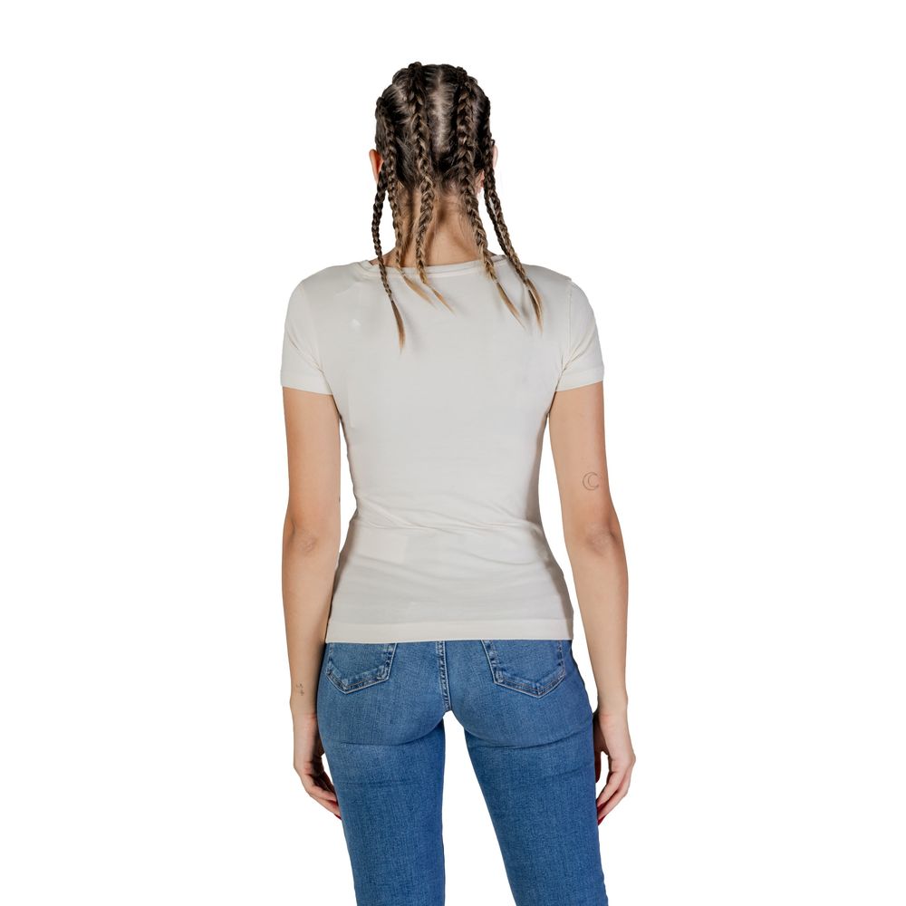 Guess T-Shirt aus cremefarbener Baumwolle