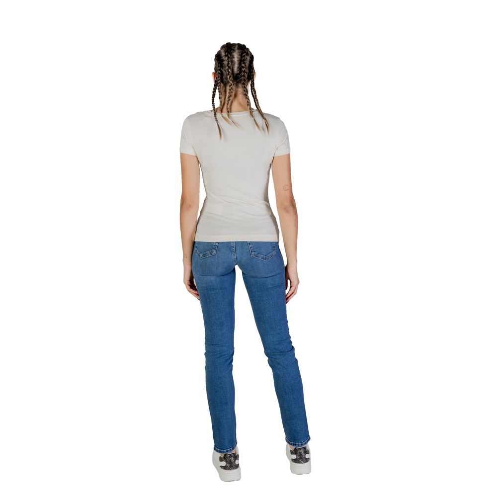 Guess T-Shirt aus cremefarbener Baumwolle