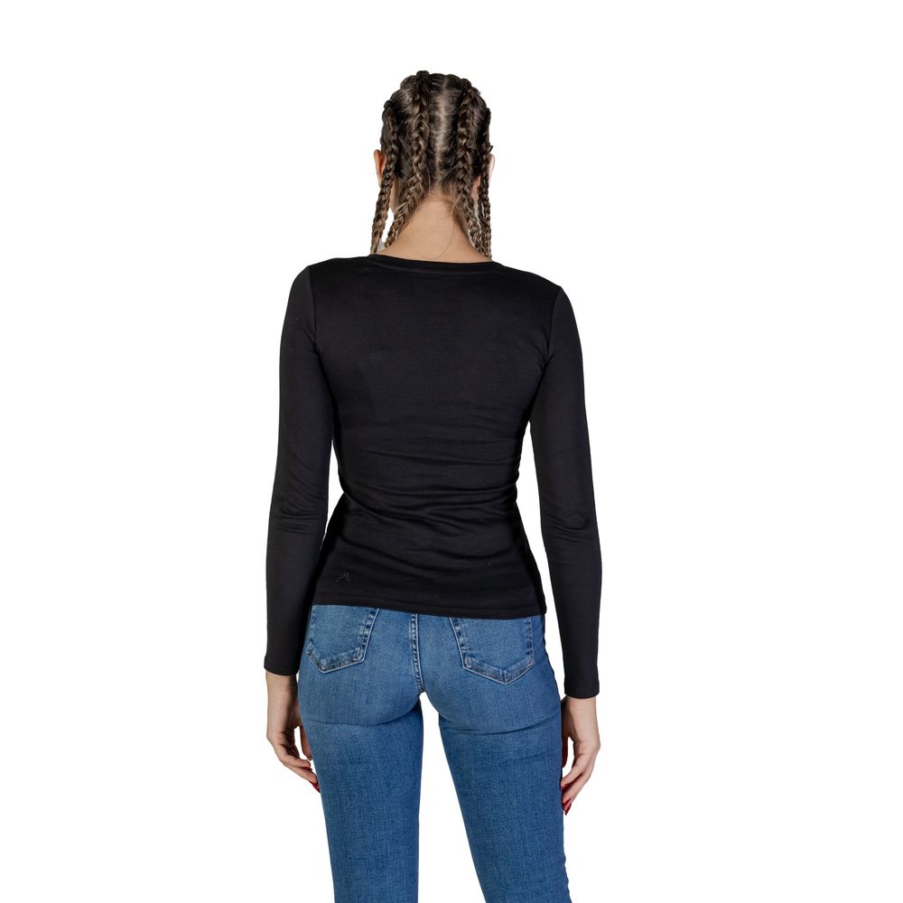 Guess Schwarzes Baumwoll-Langarmshirt