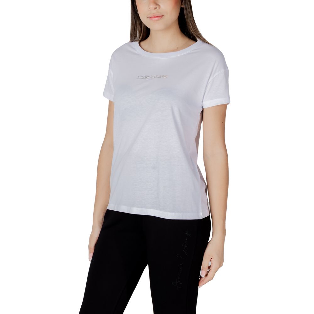 Armani Exchange T-Shirt aus weißer Baumwolle
