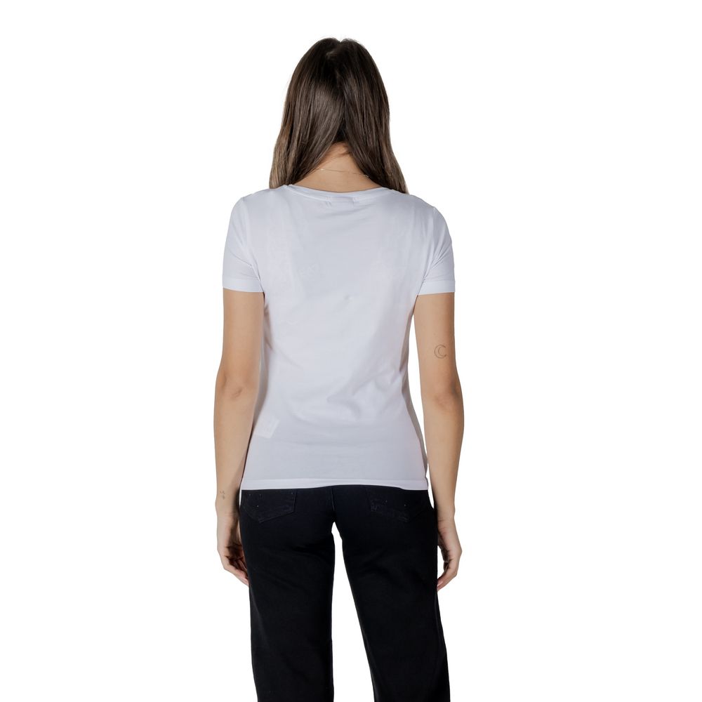 EA7 Emporio Armani T-Shirt aus weißer Baumwolle
