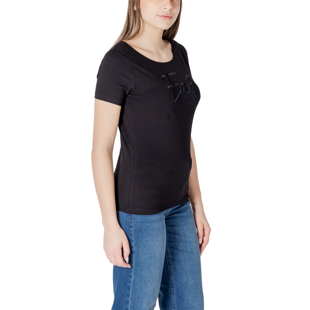 EA7 Emporio Armani Schwarzes T-Shirt aus Baumwolle